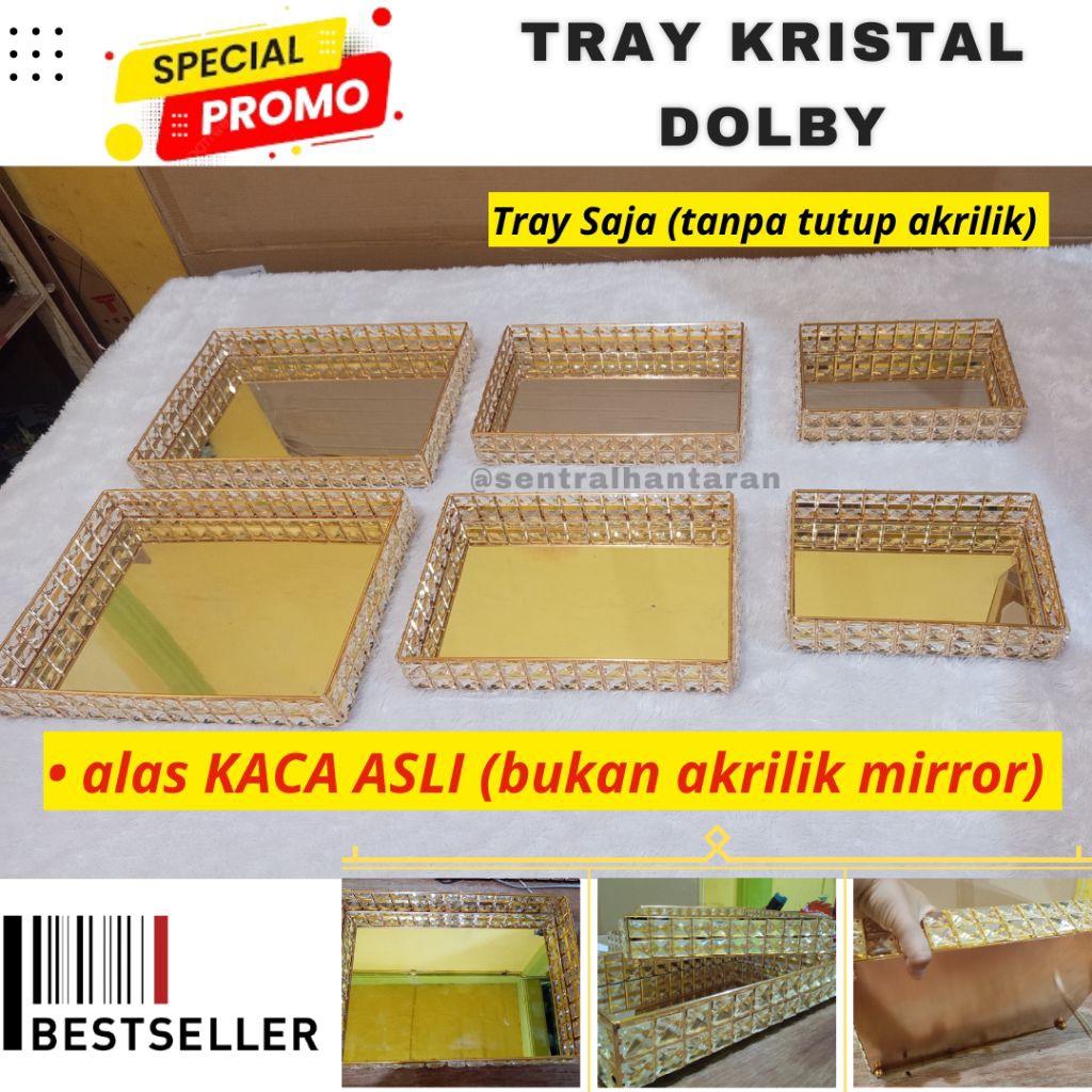 TRAY KRISTAL (TANPA TUTUP AKRILIK)