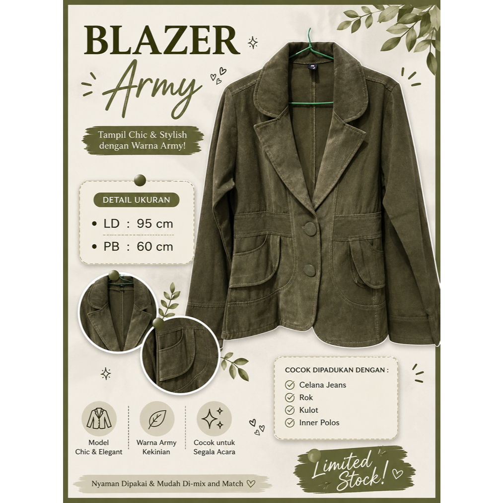 PL Blazer/Outer/Jas Army