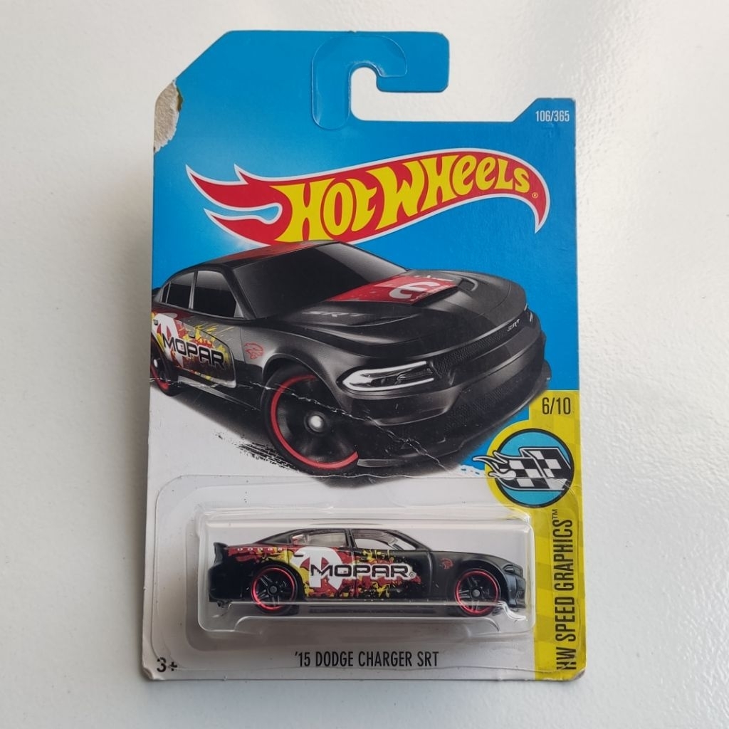 Hot Wheels 15 Dodge Charger SRT Mopar Black - HW SPEED GRAPHICS