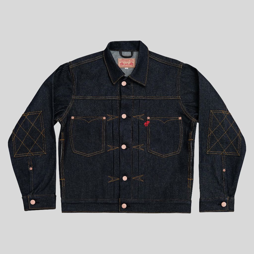 Carnivores Soul - VICTORY Double Elbow Denim jacket - 13,75 Oz Selvedge Denim