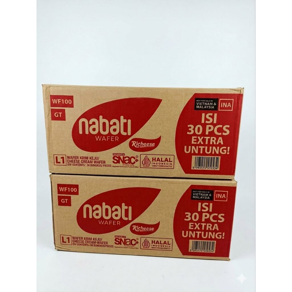 RICHEESE NABATI WAFER RP. 5000 VARIAN RASA ( 1DUS ISI 30PCS)