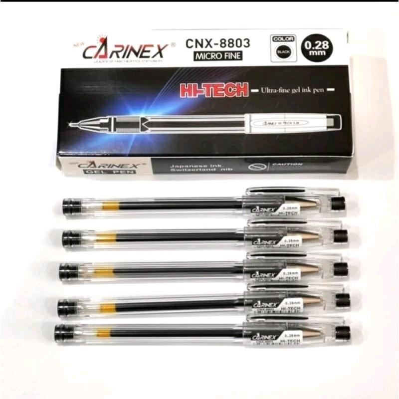 [1 Pack] PULPEN HI-TECH CARINEX HITAM - Pulpen Hitech Hitam