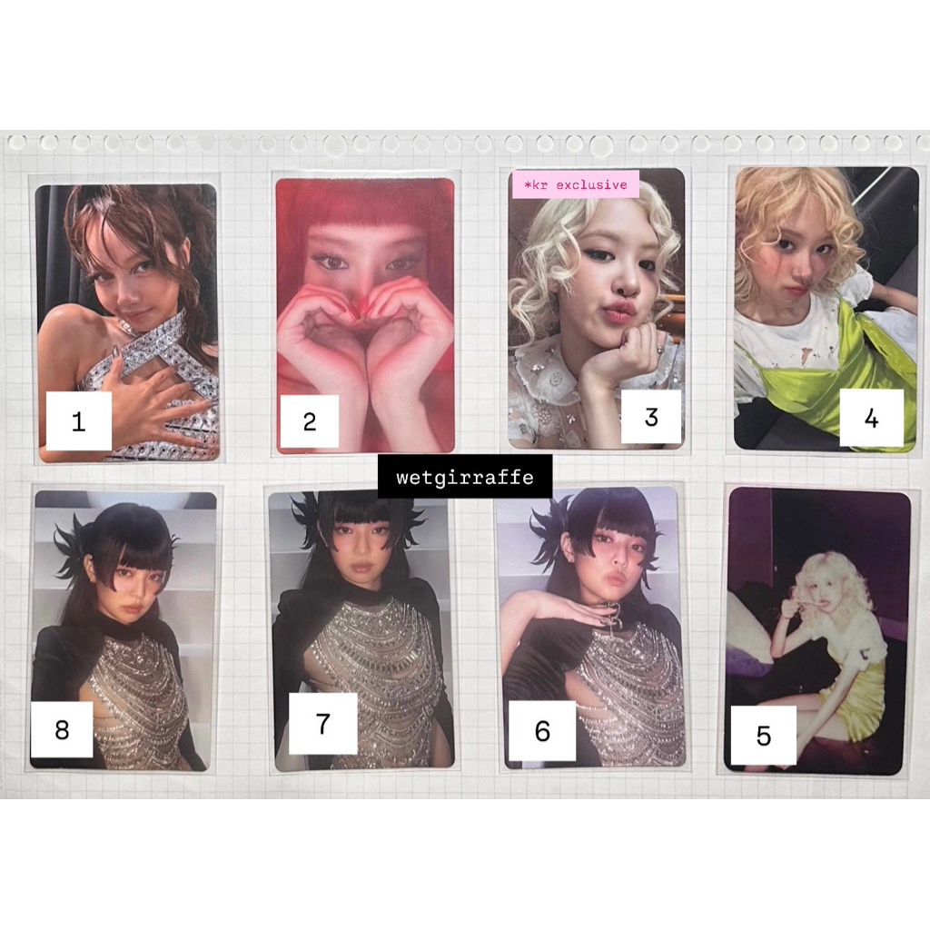 official photocard jennie (ruby), rosè (rosie), lisa (alter ego)