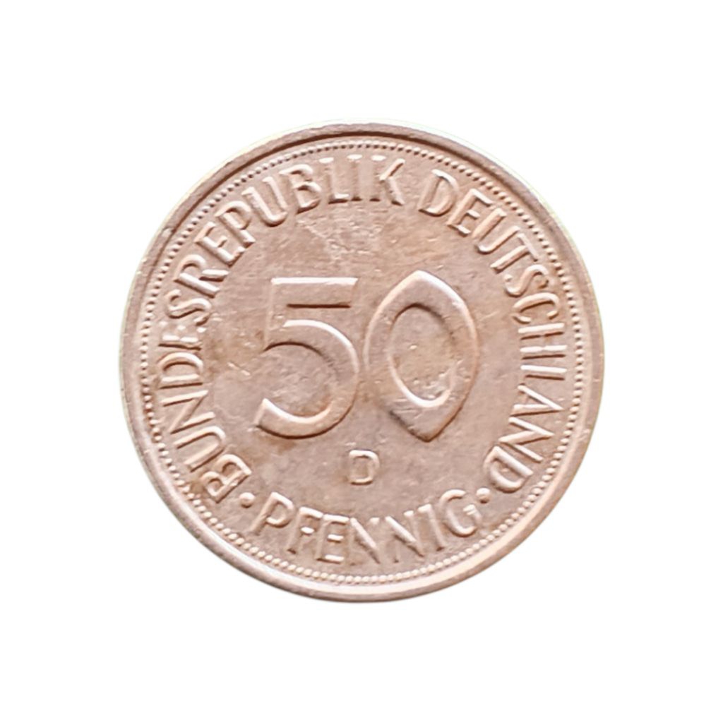 Koin asing Jerman 50 Pfennig 1985