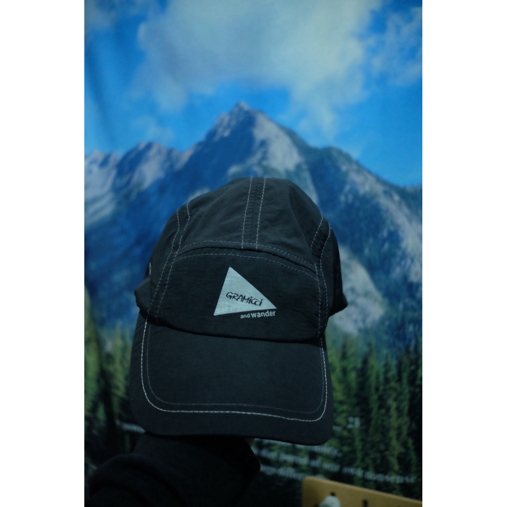And wander x Gramicci patchwork cap black
