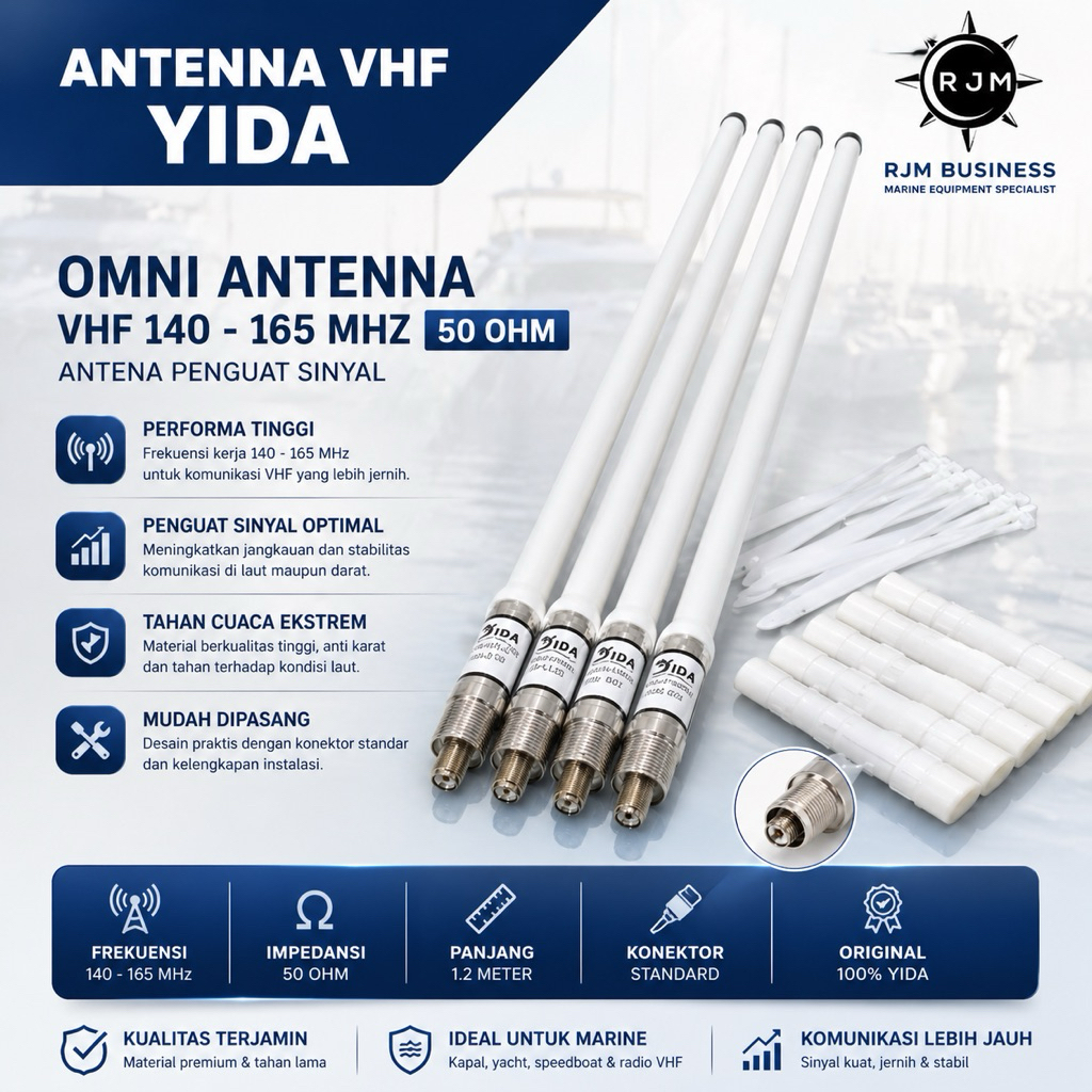 VHF antena AIS Marine 140-165MHz Mhz Antena vhf kapal
