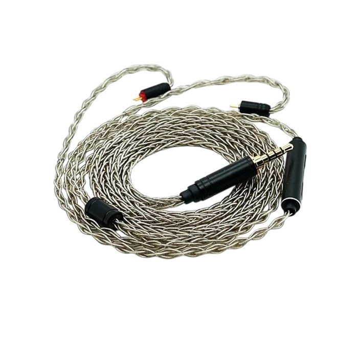 XINHS 8 Core Silver Plated Copper 3.5mm / USB Type C Upgrade Cable With Microphone IEM Kabel
