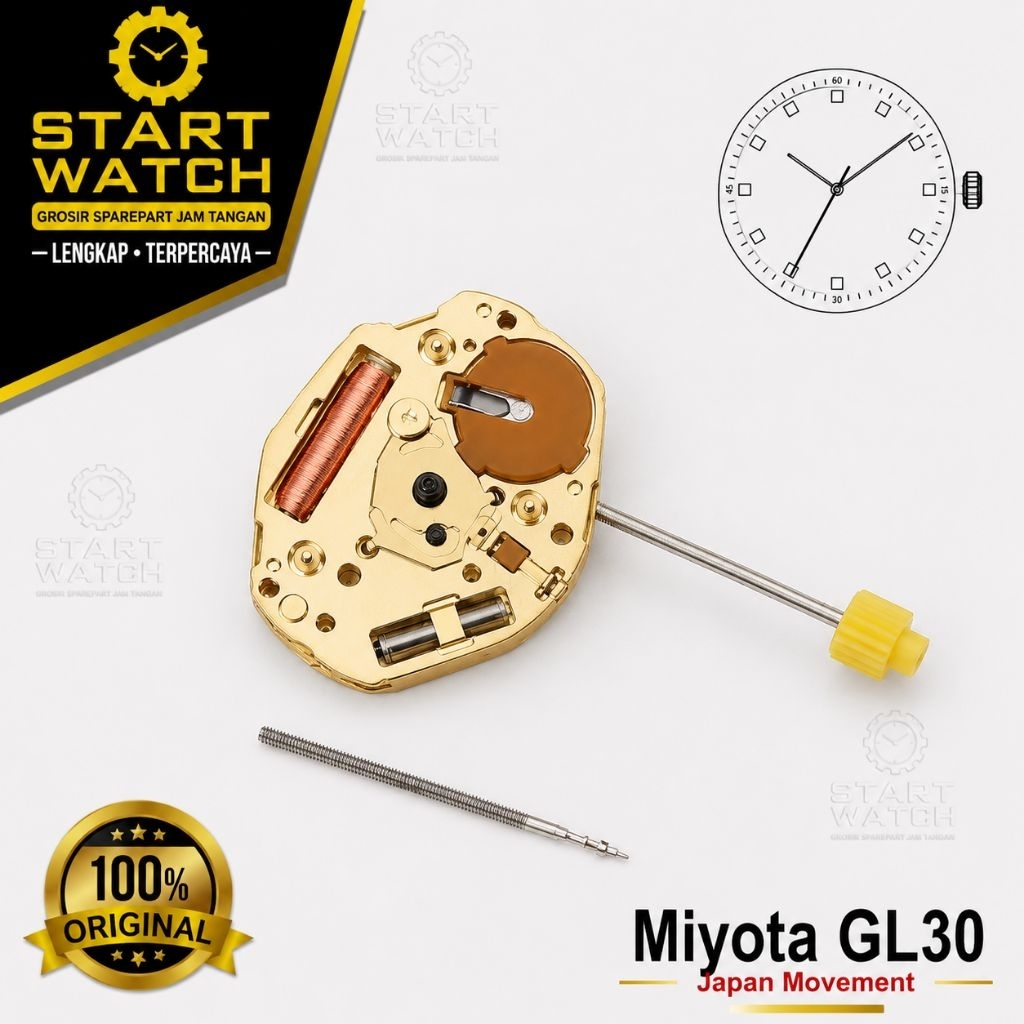 Mesin Jam Tangan MIYOTA ORIGINAL GL30 GL32 - Mesin Jam Analog Ori