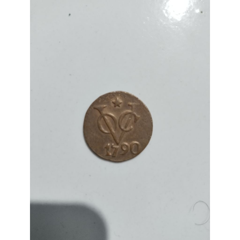 Koin kuno 1 duit VOC  || Asli tahun 1790
