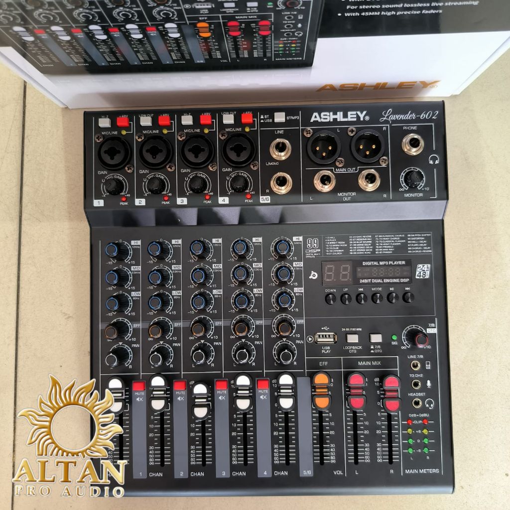 Mixer Ashley Lavender 602 Original Mixer Audio 6 channel Ashley Lavender 602