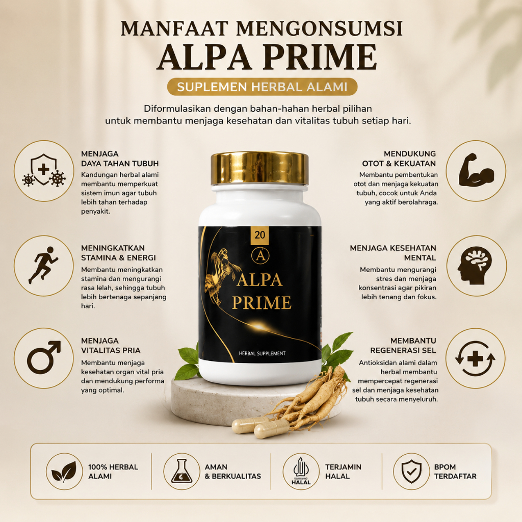Kapsul Ekstrak Pasak Bumi Alpa Prime isi 30 Kapsul bpom