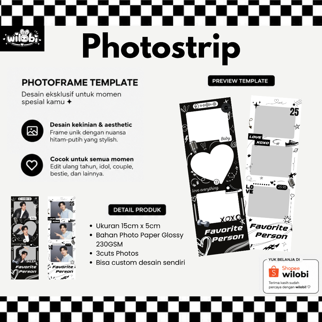[WILOBI] Custom photostrip / photostrip aesthetic / kpop photostrip / photobooth / freebies photostr