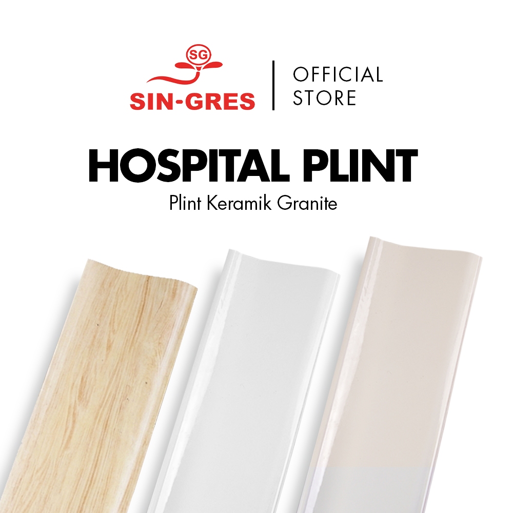 Sin-Gres Hospital Plint Ivory & White 10x60