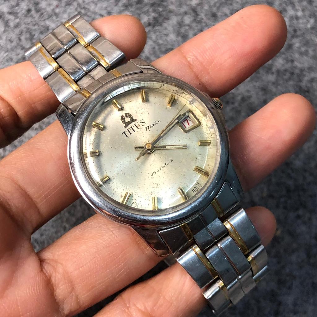 Jual jam titus automatic widing original antik