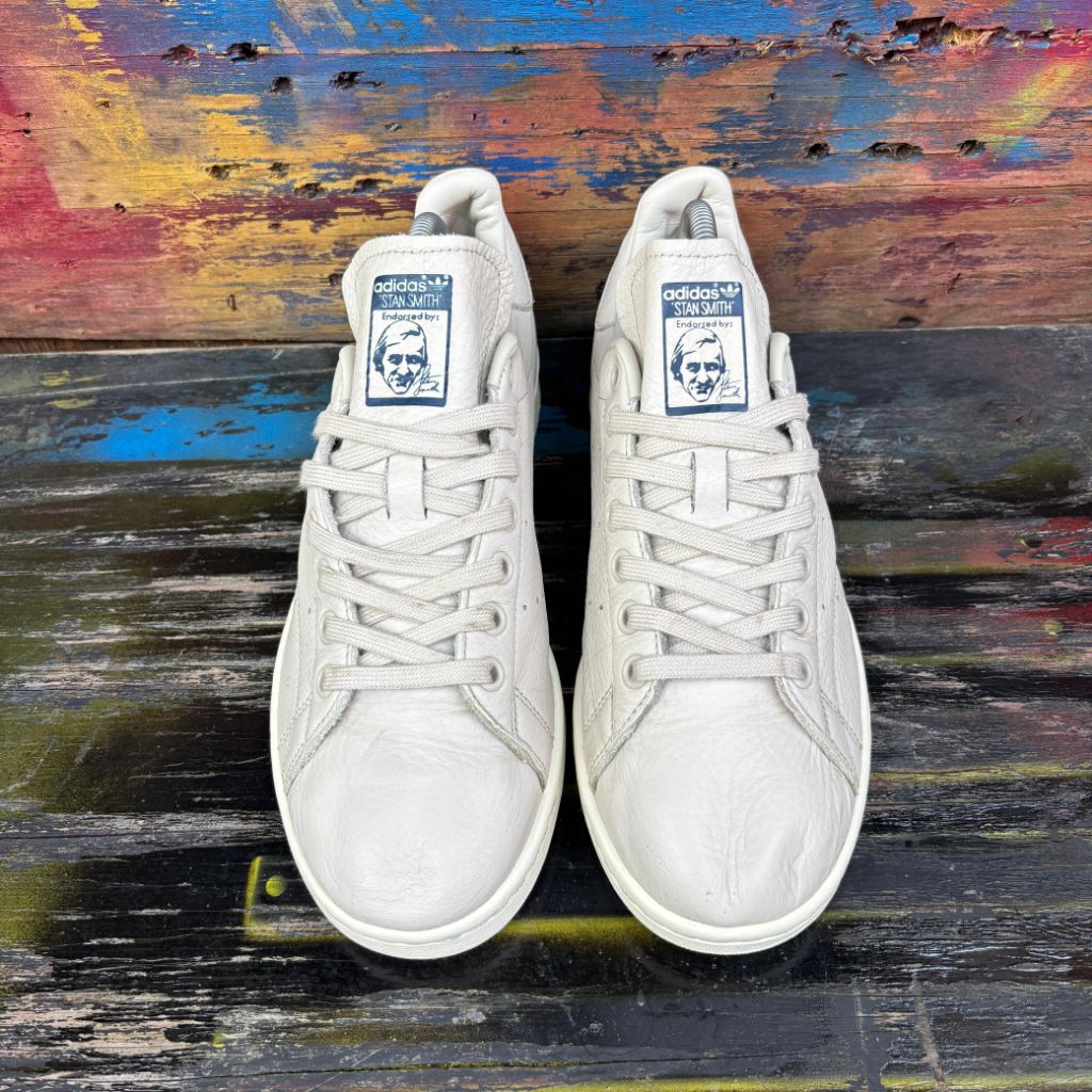 sepatu pria sneakers sepatu cowok ADIDAS stan smith leather beige