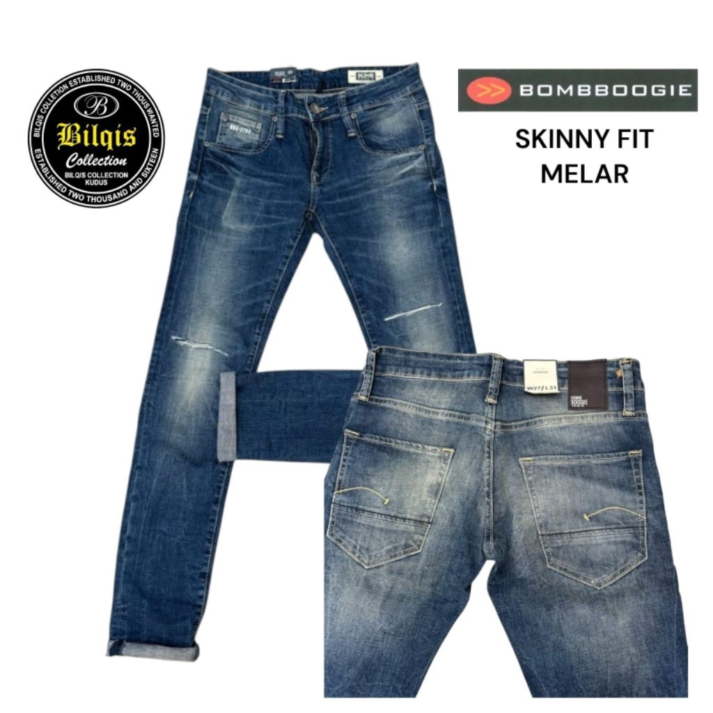 Jeans Pria Original Bombboogie Skinny Denim Premium Nyaman Dipakai Harian 43KG6B3ML Skinny Melar pen