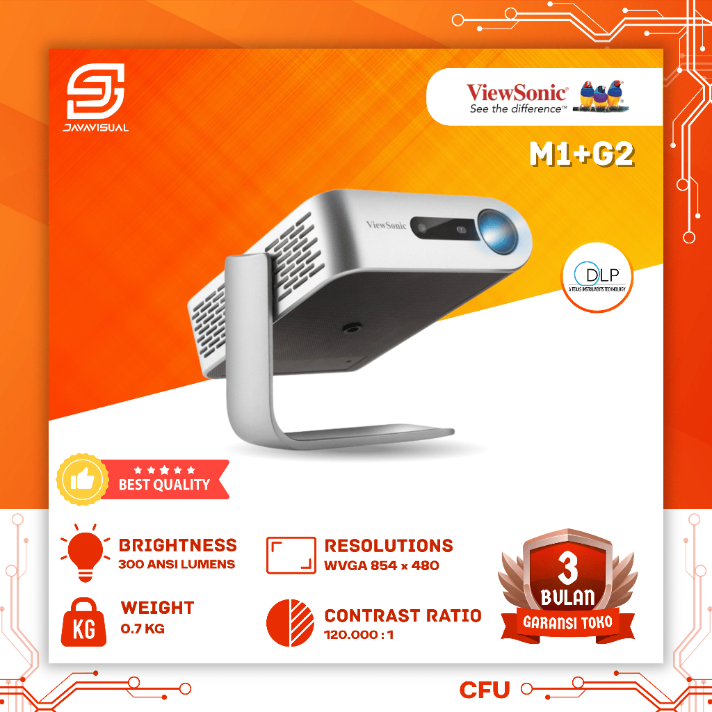 [JaVis] Projector ViewSonic M1 G2 Projector mini Portable proyektor M1+G2 WiFi Bluetooth