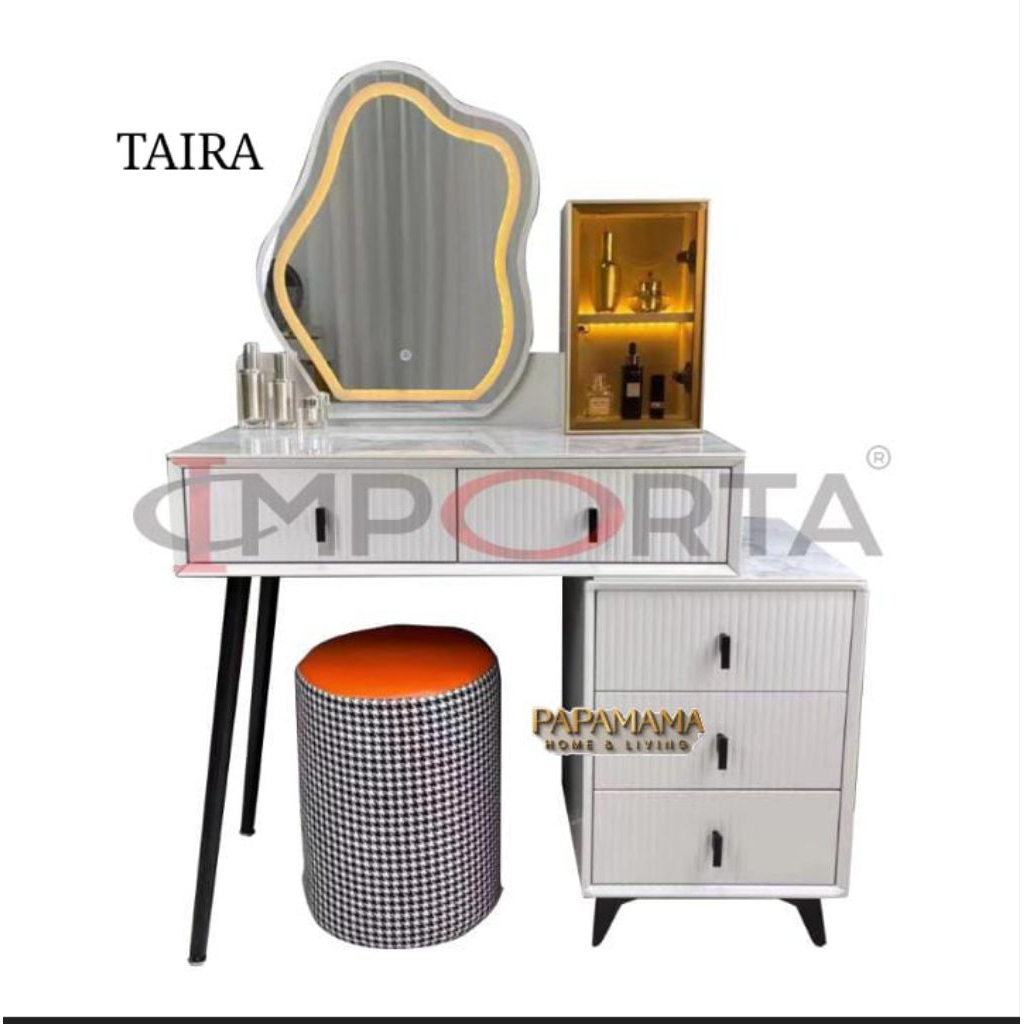 Set Meja Rias Import - Meja Rias Lampu LED Touch Screen uk.80cm