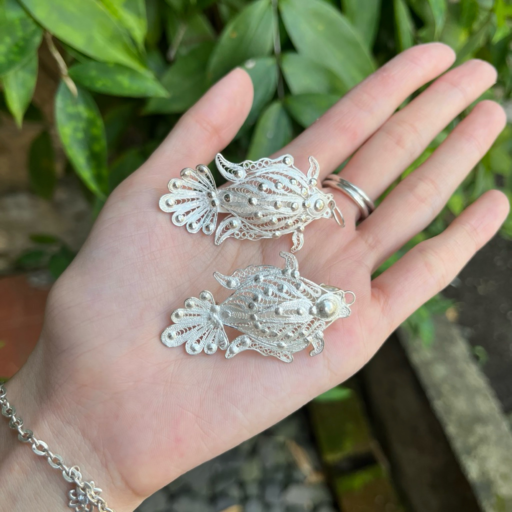 Bros Pendant Filigree Ikan Perak 925