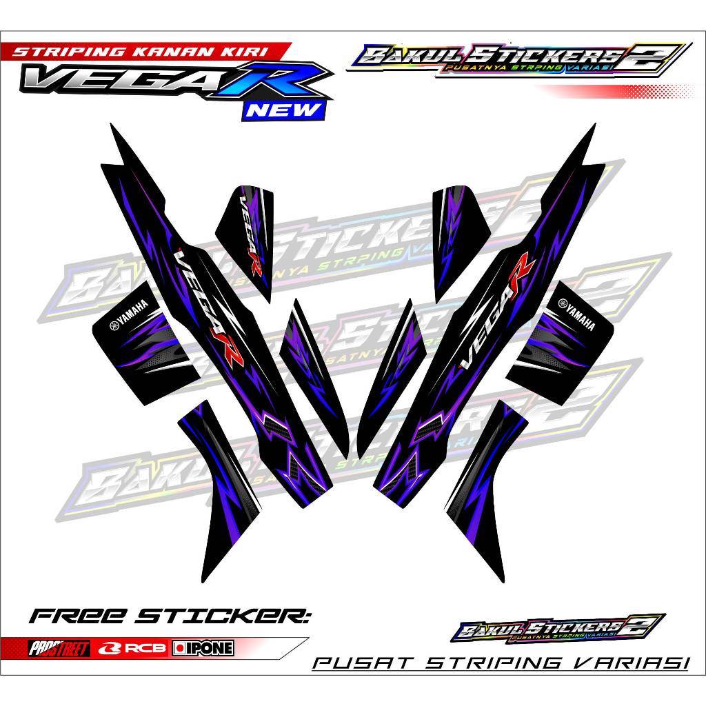 STRIPING VARIASI YAMAHA VEGA R NEW / STICKER LIST VARIASI MOTOR VEGA R NEW