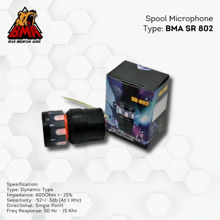 SPOOL MIC VOCAL BMA SR802 ORIGINAL PRODUCT