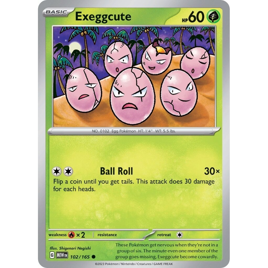 Tcg Pokemon Exeggcute Mew 151