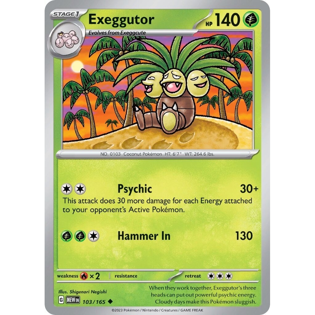 Tcg Pokemon Exeggutor Mew 151