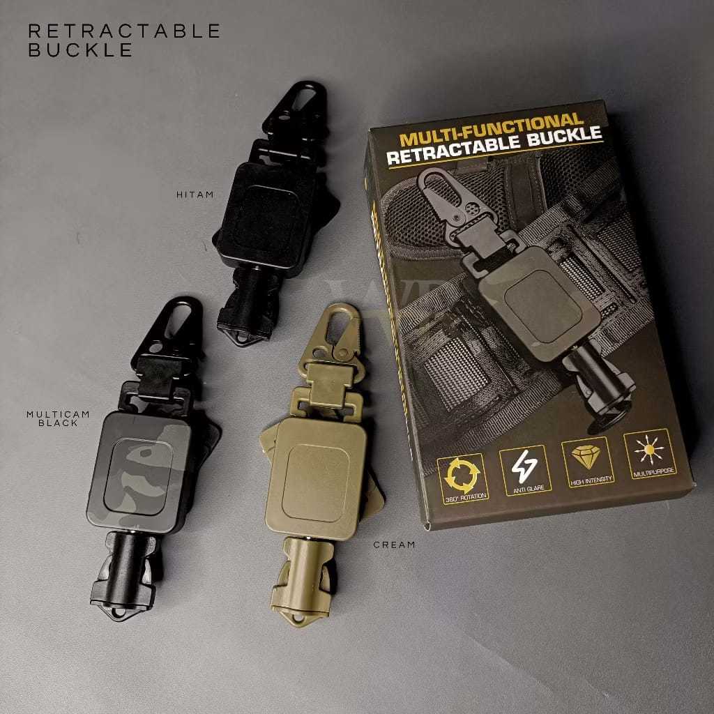 Rectractable buckle/Tali Pengaman Pistol / Safety Gun Tactical / Tali Spiral Senjata Pengaman Pistol