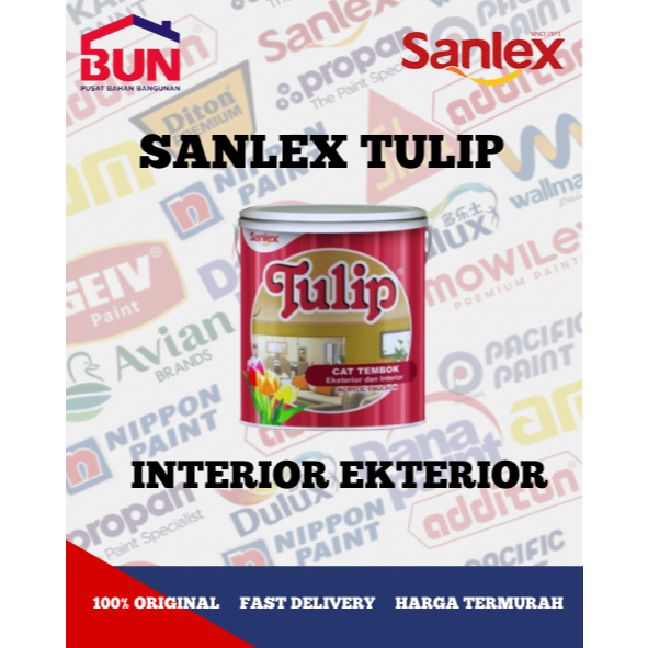 SANLEX CAT TULIP WARNA PUTIH EKTERIOR INTERIOR 18KG