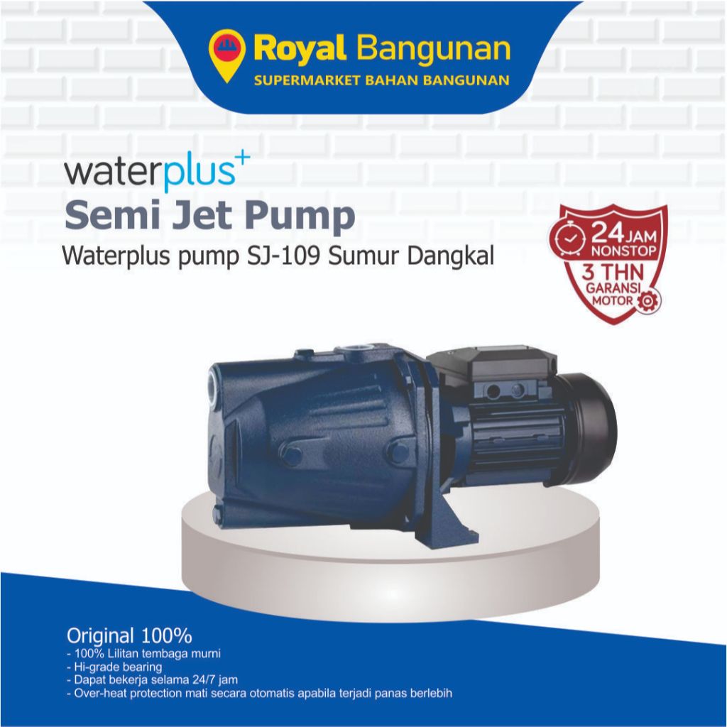 WATERPLUS PUMP SJ-109 SEMI JET PUMP - SUMUR DANGKAL