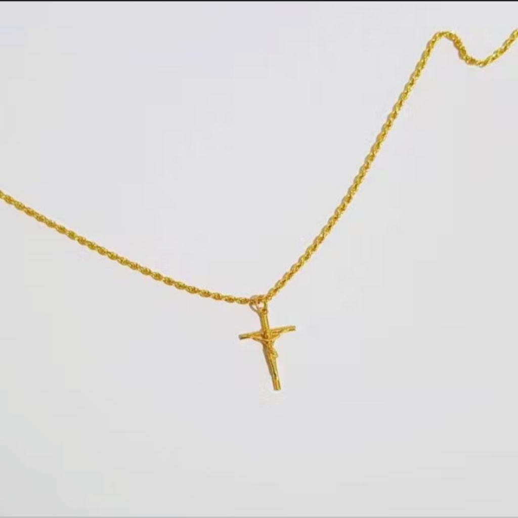 Kalung Emas Tambang Liontin Salib Kdar 700