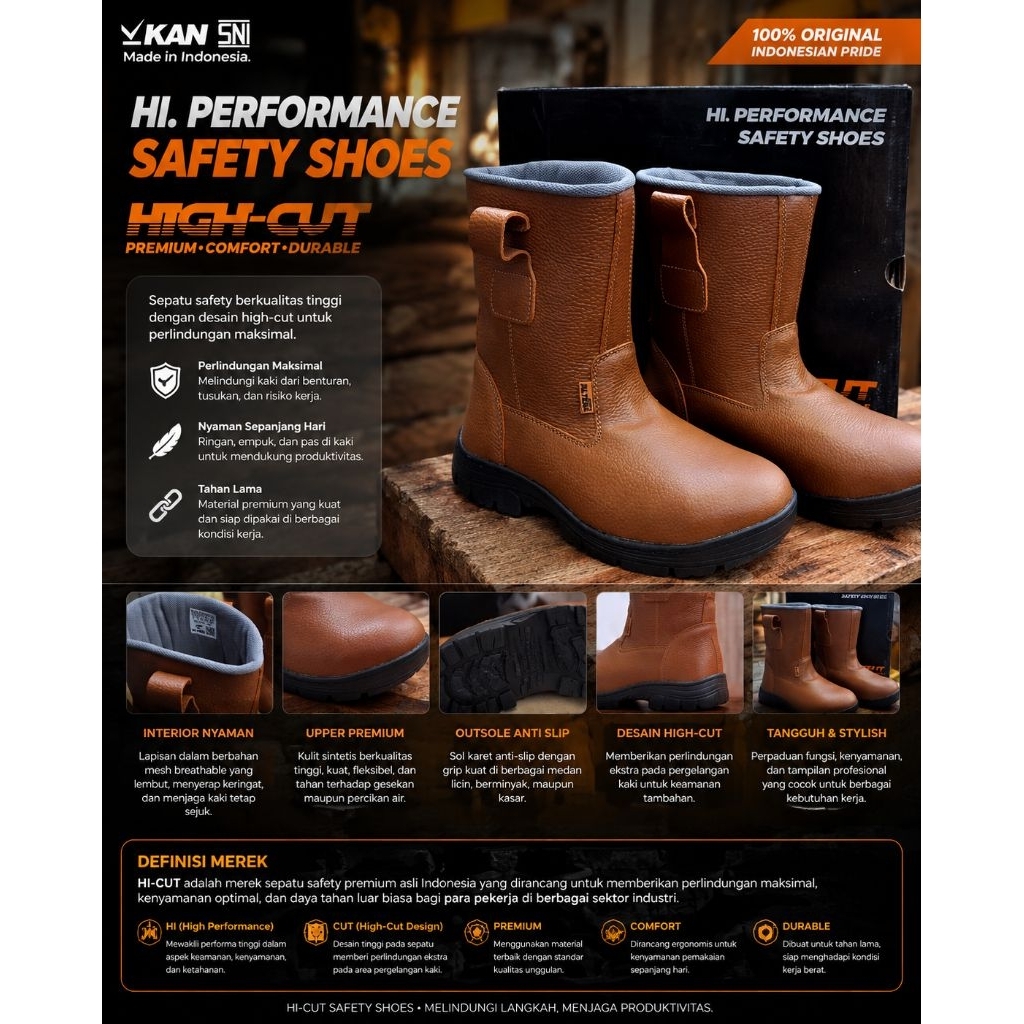 SEPATU SAFETY ALTERA NIAGARA BROWN SNI - SAFETY SHOES ALTERA NIAGARA BROWN ORIGINAL