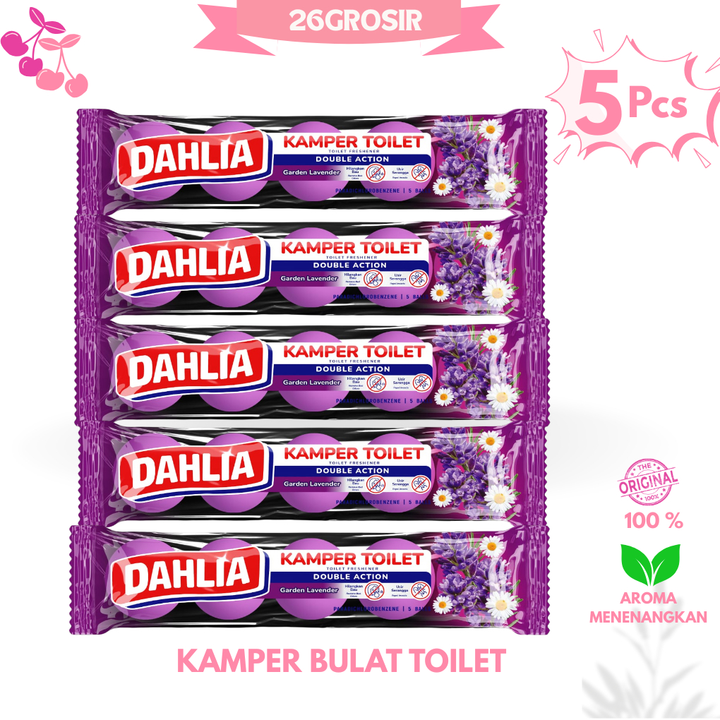 26GROSIR - 5 Pack DAHLIA KAMPER TOILET - KAMPER BULAT GARDEN LAVENDER DAHLIA 5 PACK
