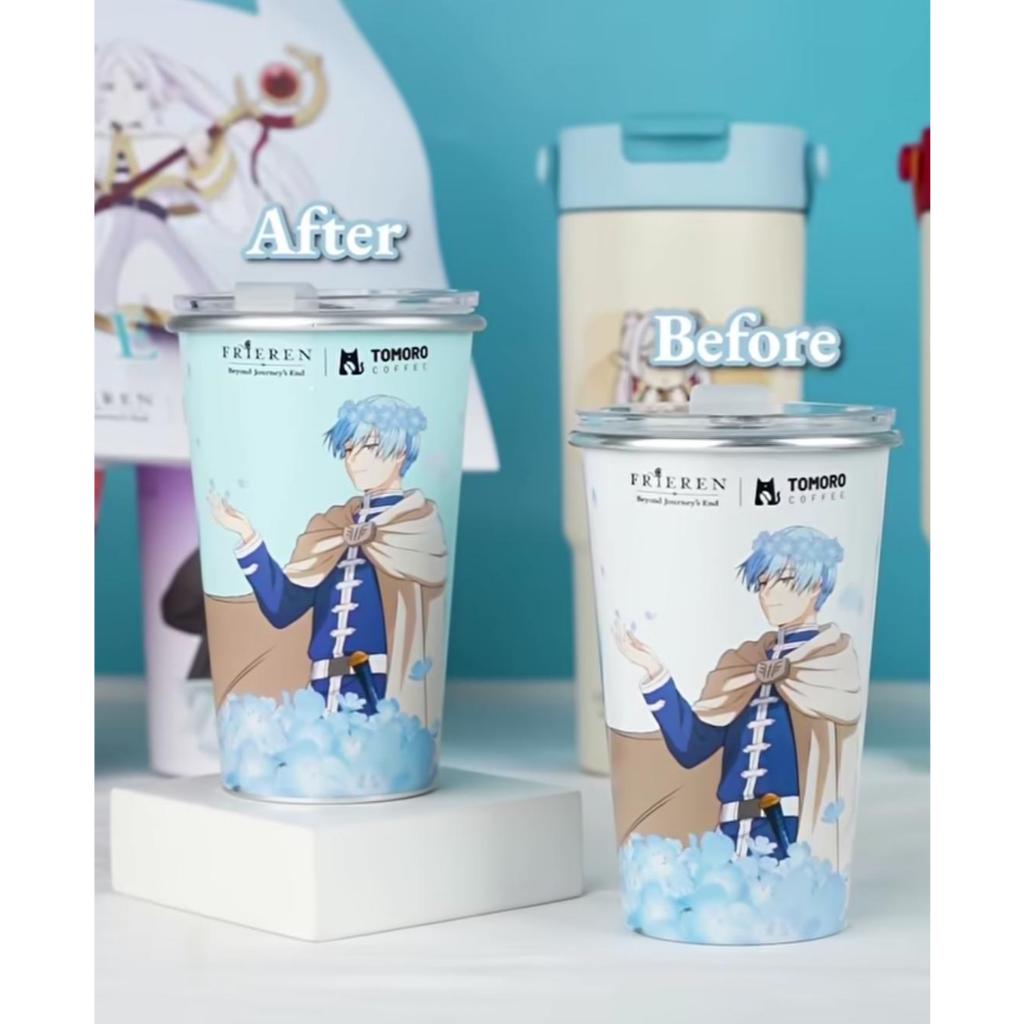 Frieren Color Changing Tumbler Free Collectible Card Frieren X Tomoro Healing