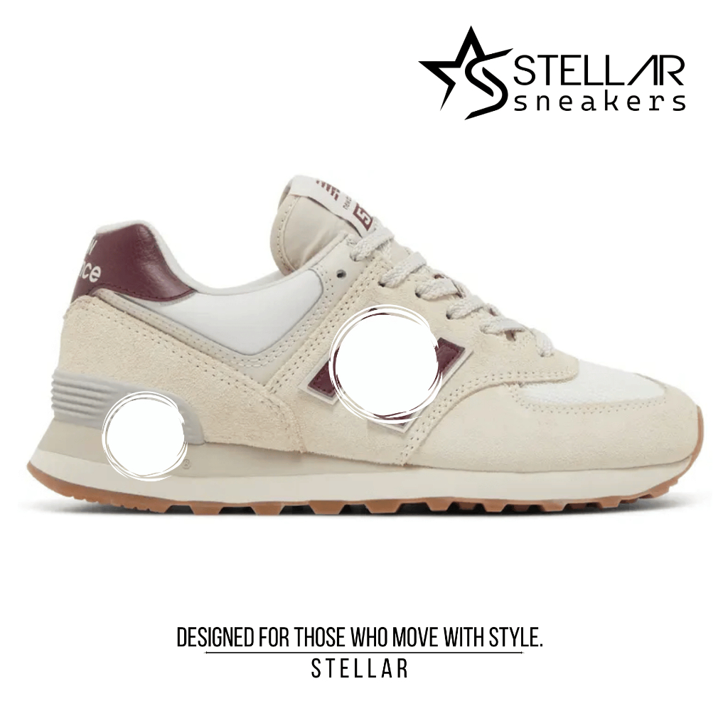 Sepatu Sneakers 574 Moonbeam Burgundy - STELLAR