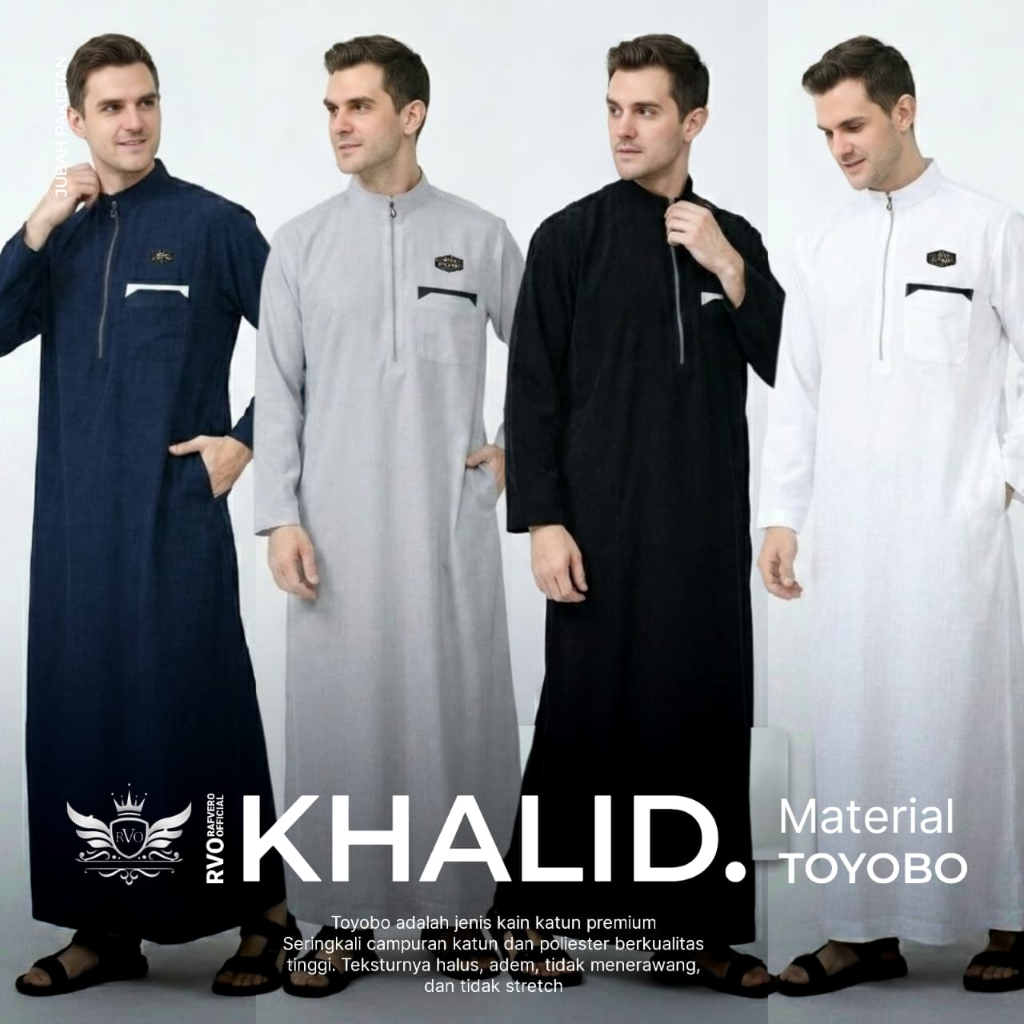 Jubah Pria Khalid - Gamis Pria Rafvero