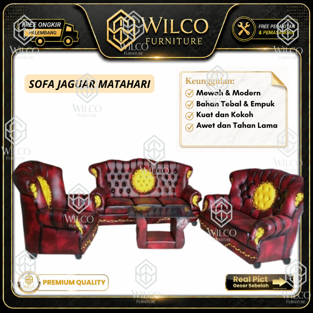 Sofa Jaguar Matahari 321 Seater | Sofa Tamu Jumbo Bunga Matahari Dudukan 321