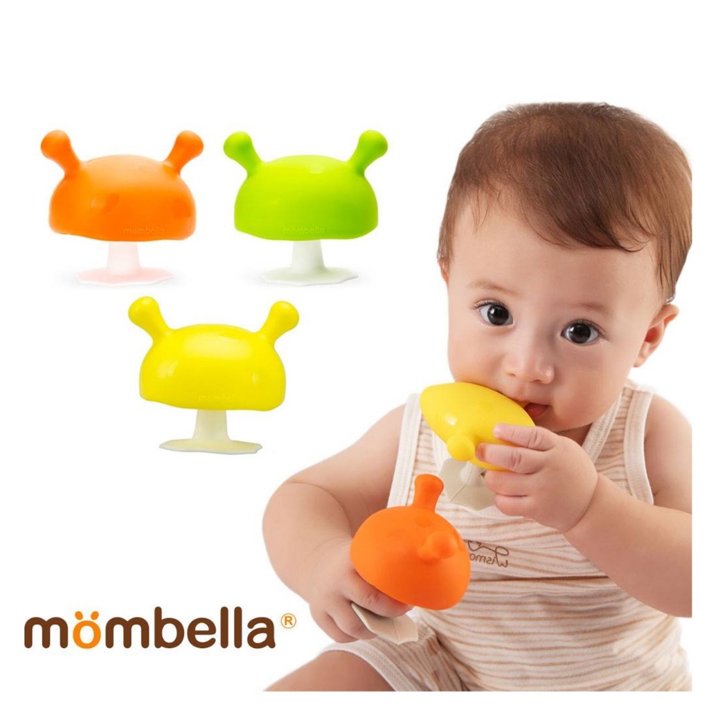 Mombella Mushroom Soothing Teether Gigitan Anak Bayi 3 Bulan Keatas