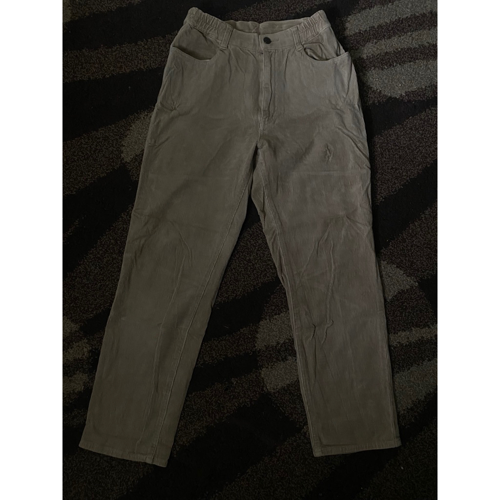 celana corduroy cokelat muda