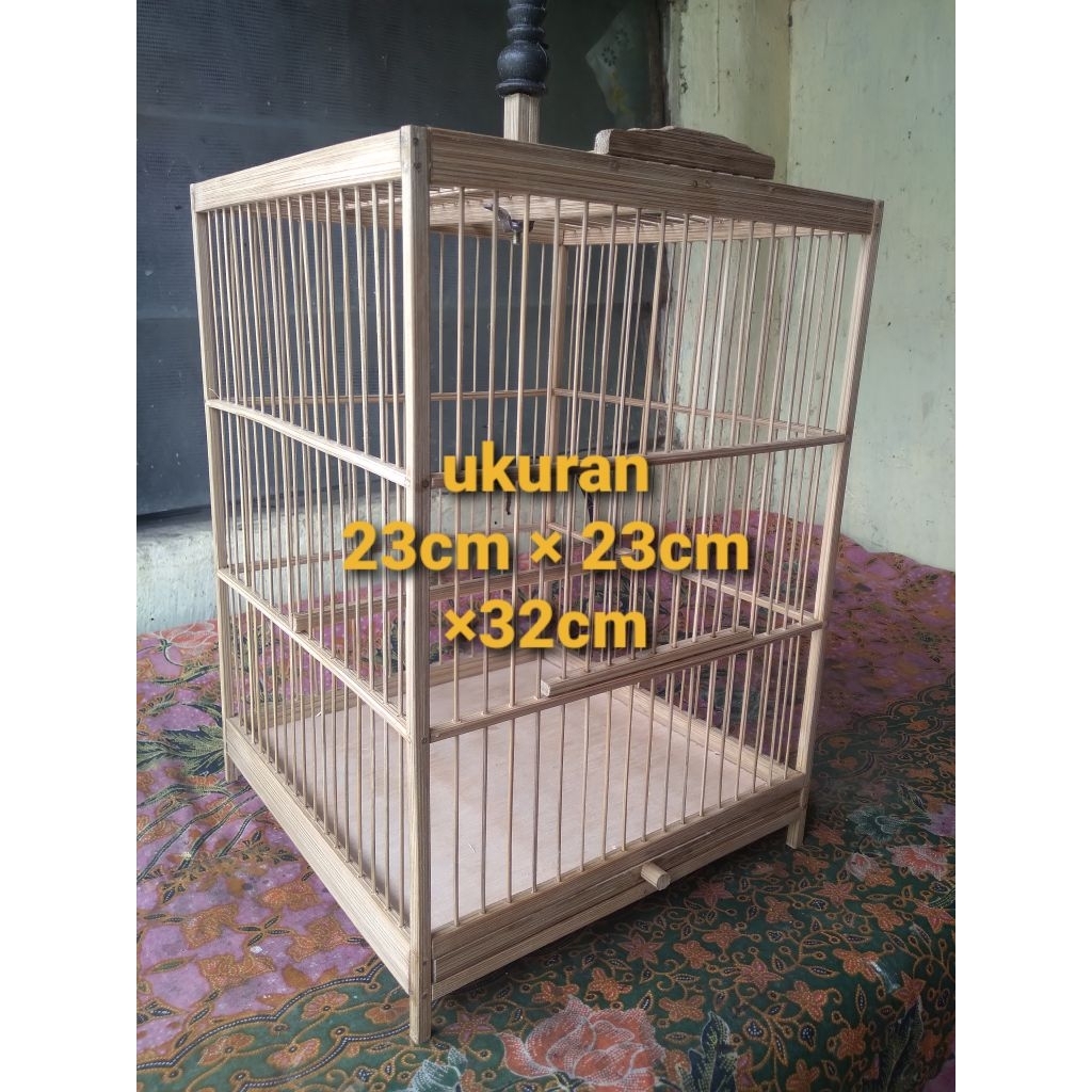 Sangkar bambu minimalis - kandang burung elegan