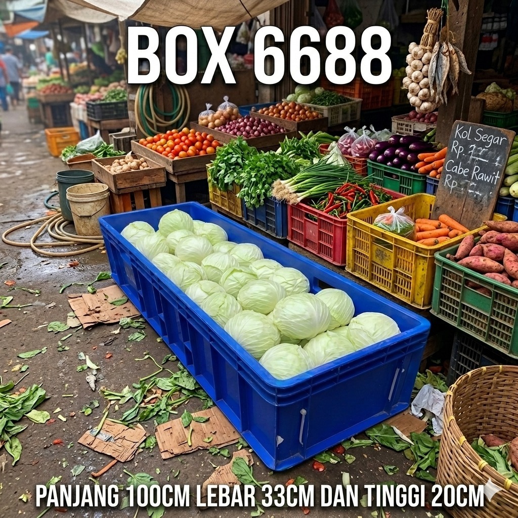 WARNA RANDOM box sayur buah Box Wadah Kotak Penyimpanan / Bak Ikan 100 CM Bak plastik kontainer 1 m 