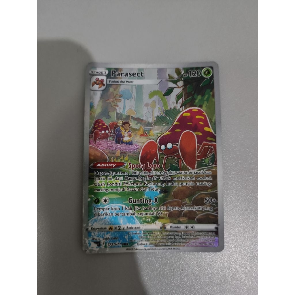 POKEMON TCG CARD INDONESIA PARASECT CHR 072/071