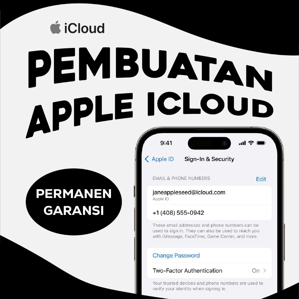 Jasa pembuatan apple id dan icloud siap langsung proses