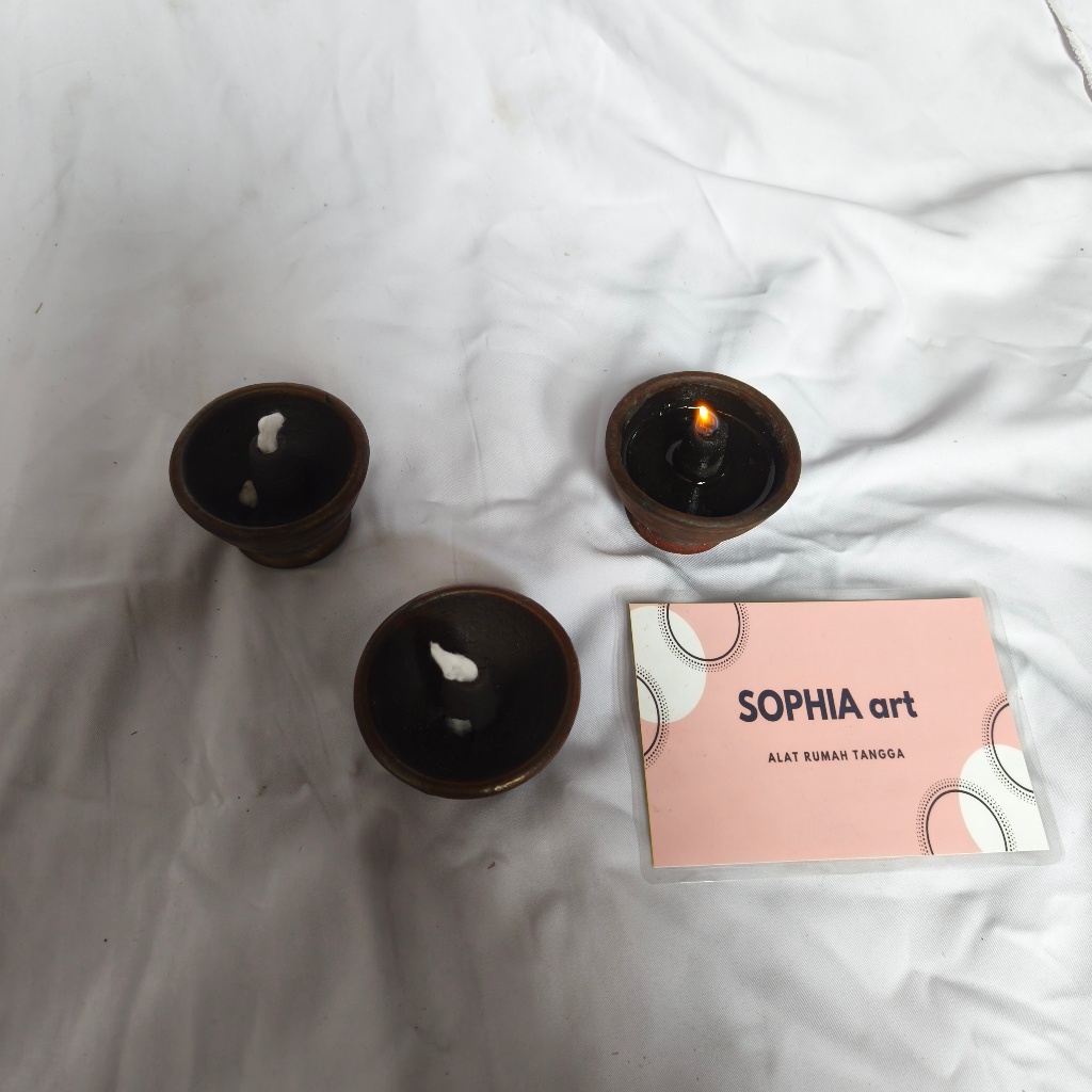 LILIN MINYAK GORENG / JELANTAH TANAH LIAT SUMBU TRADISIONAL LAMPU TEPLOK UBLIK DIMAR TEMPAT