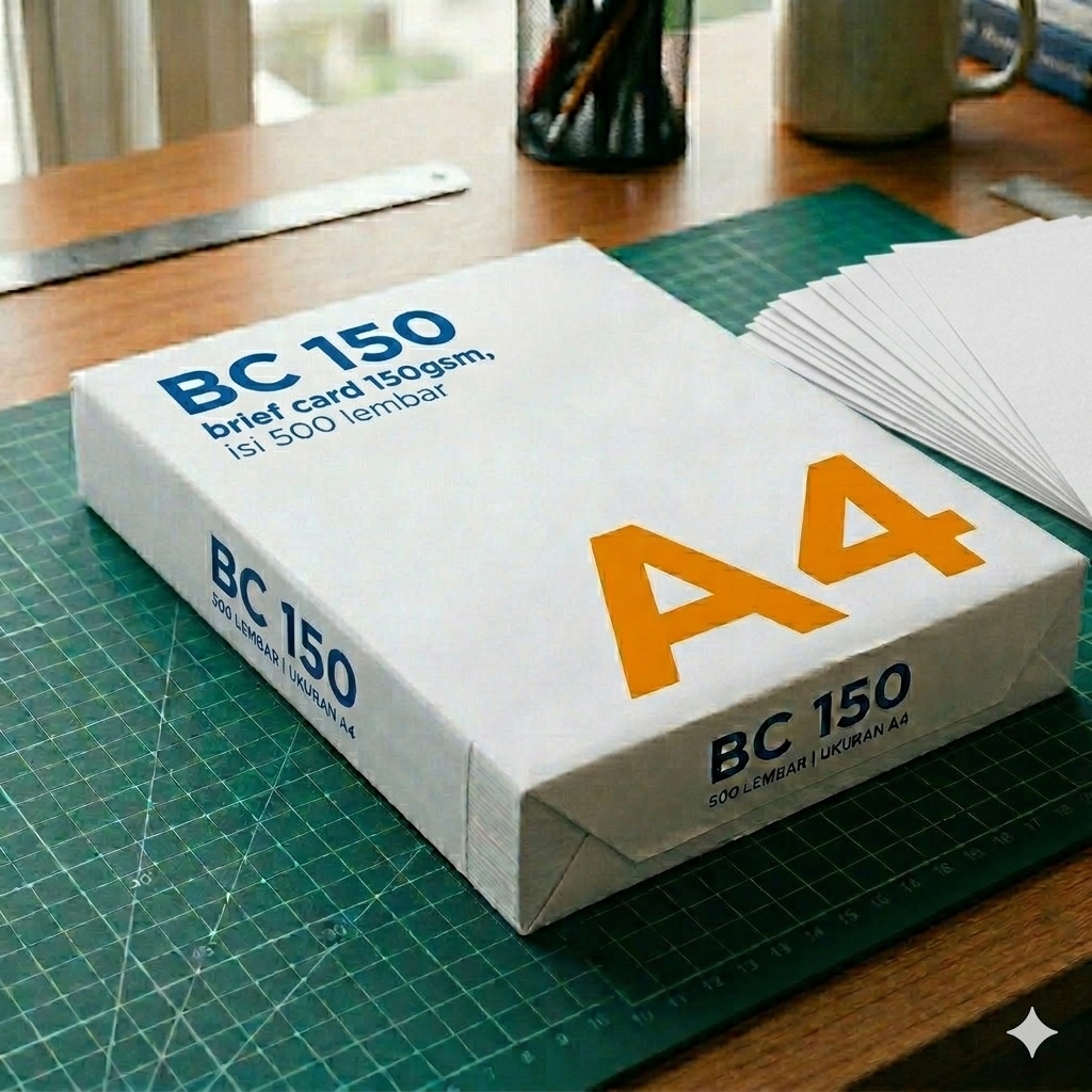 Kertas BC 150 gsm (Brief Card 150 gsm) ukuran A4 isi 500 lembar 1 RIM