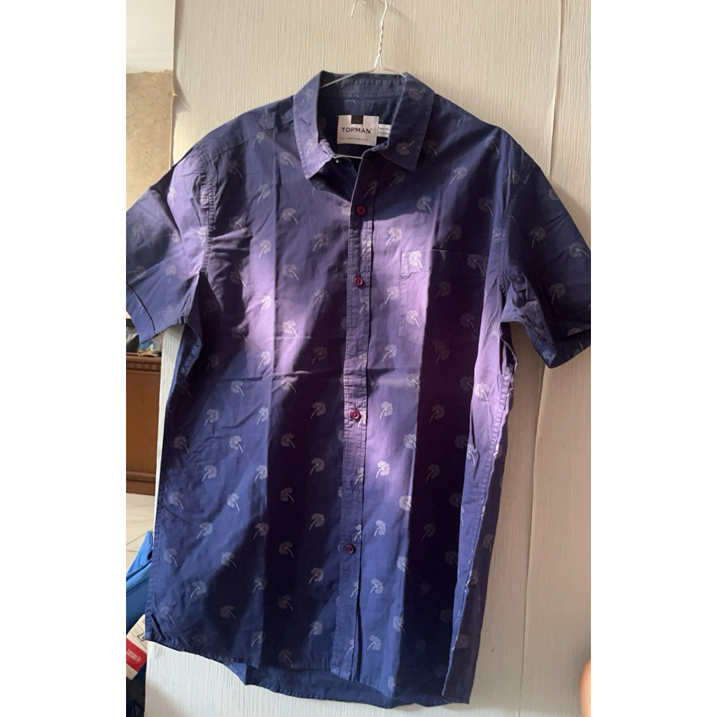 kemeja daun navy T0PMAN
