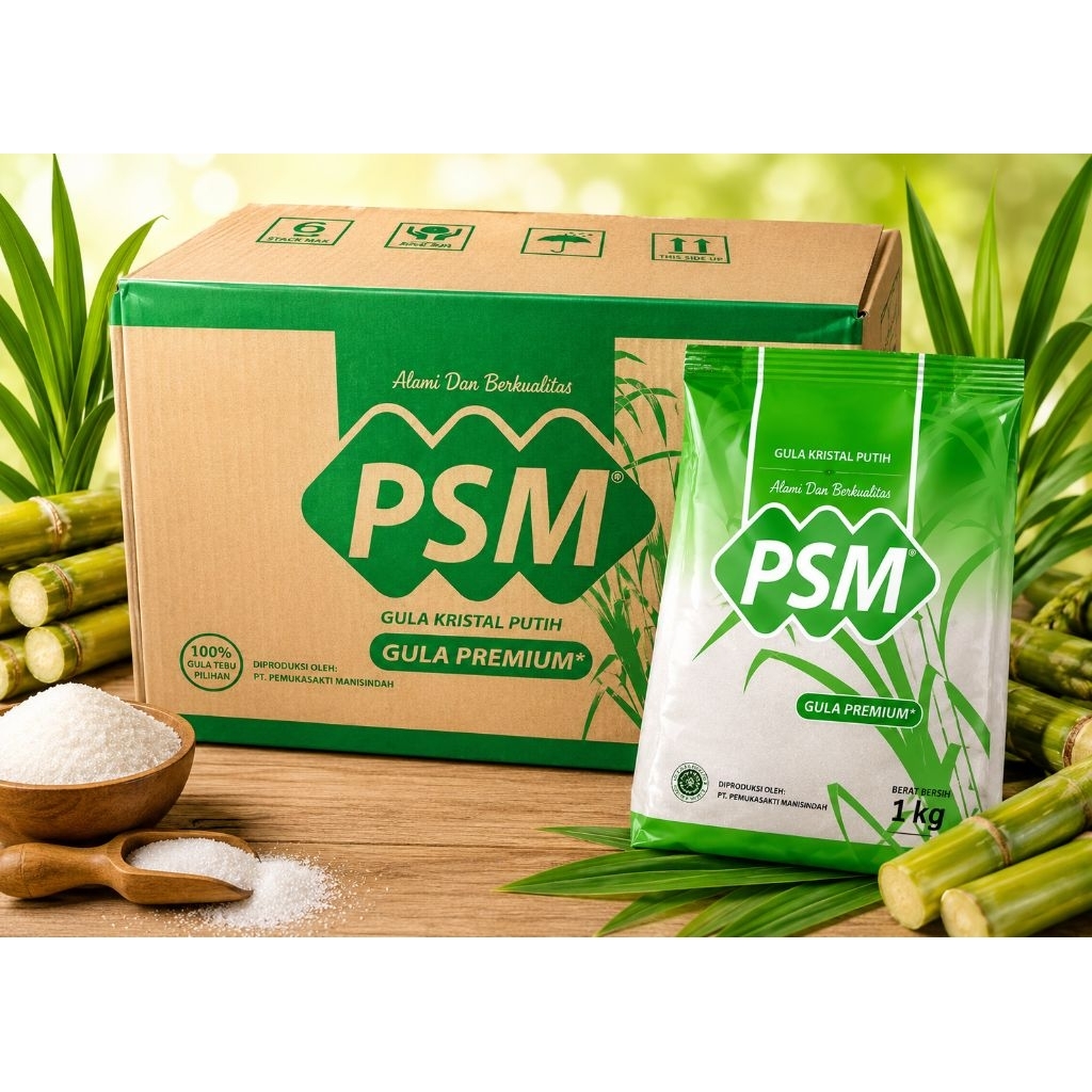 Gula Pasir PSM 1kg 1 DUS isi 20kg