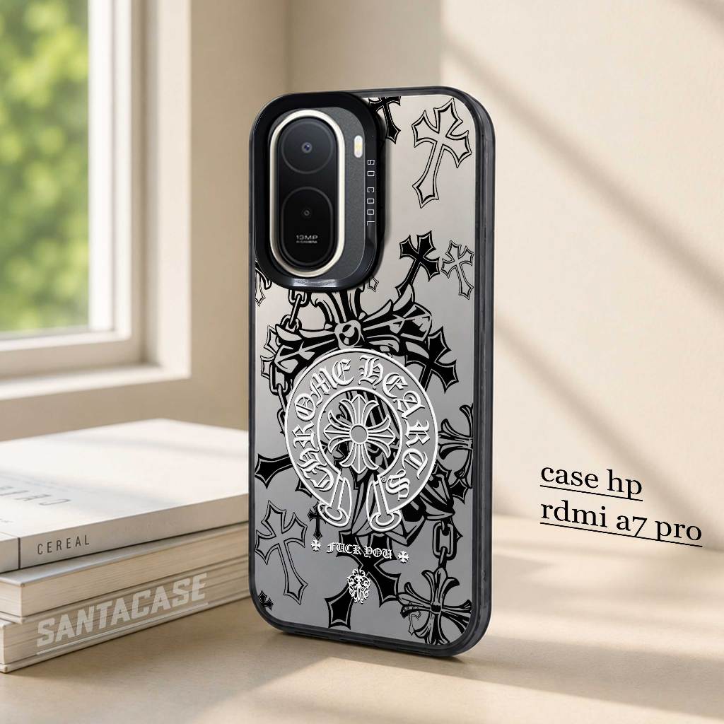 CASE XIAOMI REDMI A7 PRO - SO COOL HOLOGRAM PREMIUM - Motif CROME HEART - Softcase HYBRID IMD PLATE 
