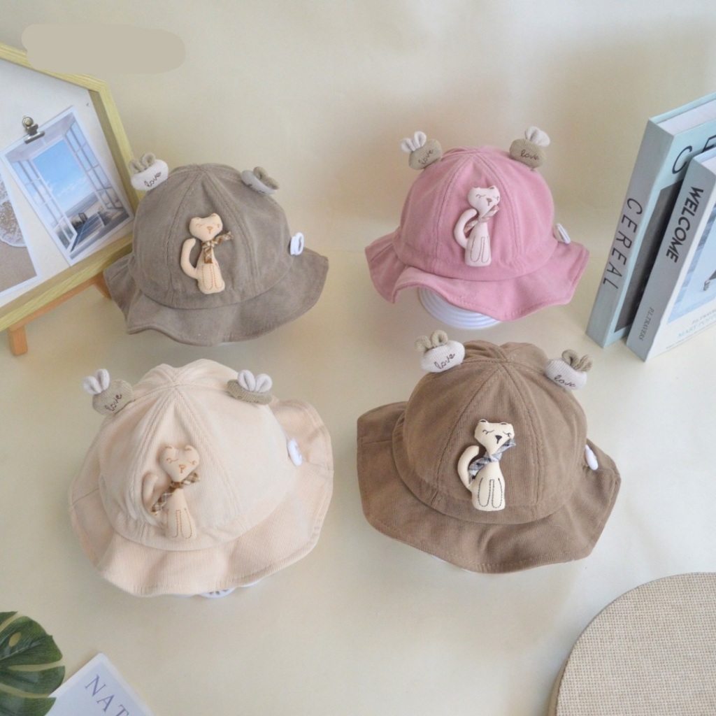(6 Bulan - 12 Bulan) Topi Bucket Hat Anak Karakter Pink Panther Premium Murah