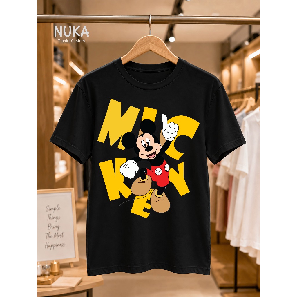 Nuka Custom - Kaos Unisex  Nuka  Motif Mickey Mouse